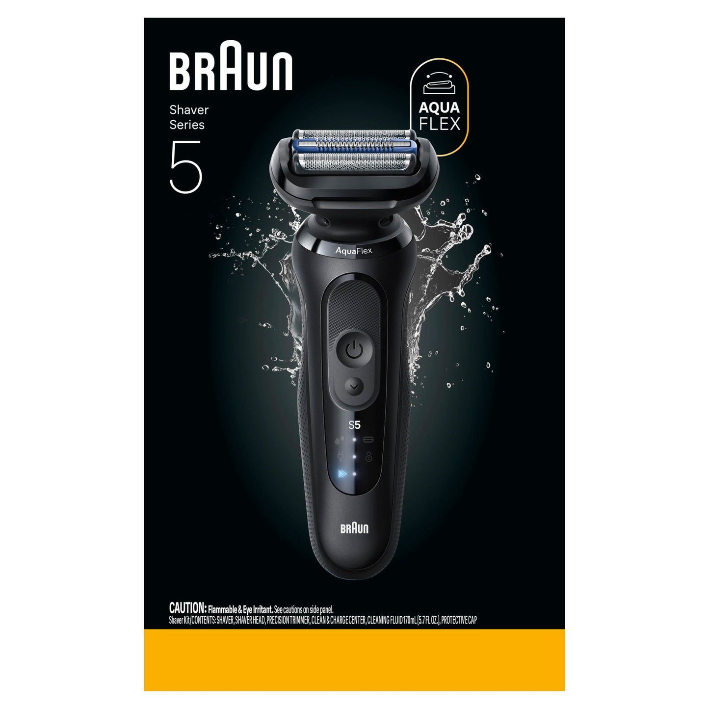 Braun Electric Razor for Men Series 5, Electric Shaver, Precision Trimmer, Extra Shaver Head, 4-in-1 Clean & Charge Center, S5 5165ps