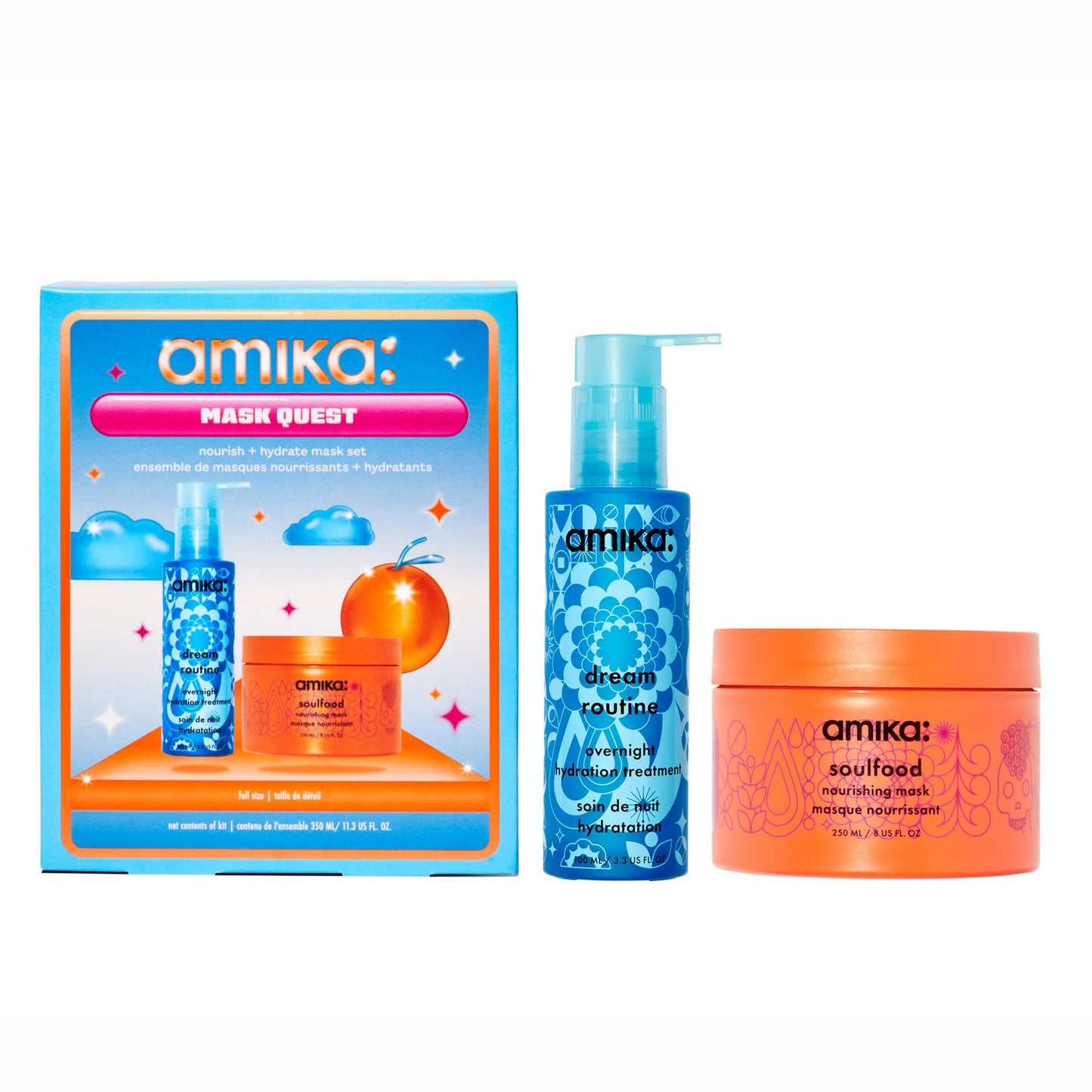amika mask quest: nourish + hydrate mask set