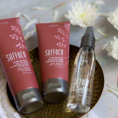SURFACE Hair Pure Blonde Rose Shampoo – Sulfate-Free, Paraben-Free Cleansing, Shine, Tone & Enhance - 9oz