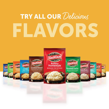 Idahoan Buttery Golden Selects Mashed Potatoes, Naturally Gluten-Free, 100% Real Idaho Potatoes, 4 Servings Per Bag, 4.1 Ounce (Pack of 10)