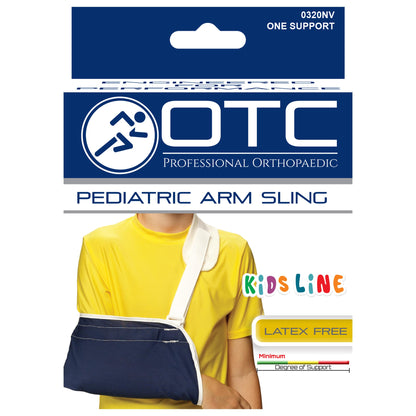 OTC KidsLine Arm Sling, Shoulder Cradle Style Support, Navy, Youth