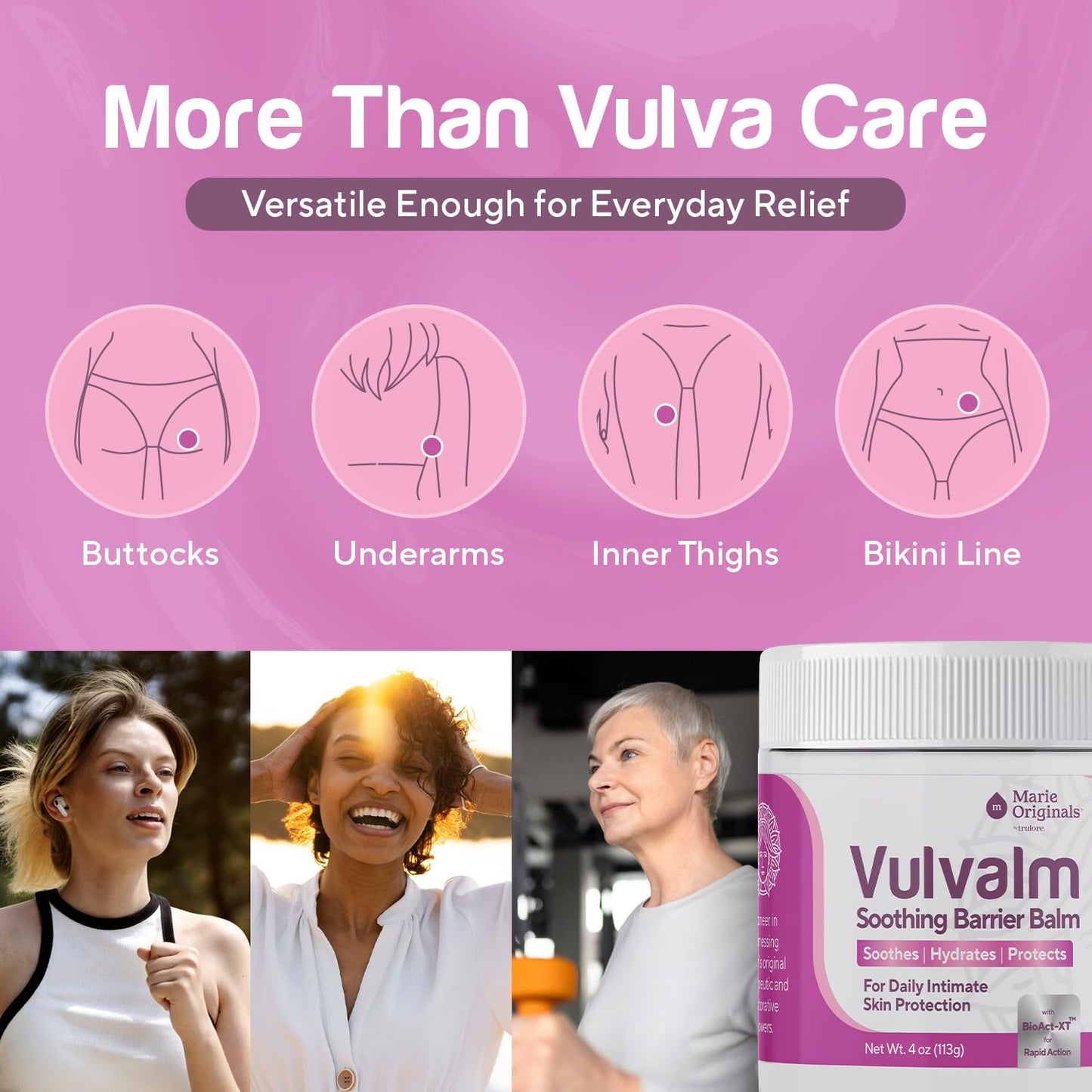Marie Originals Vulvalm – Hydrating Vulva Moisturizer and Feminine Cream for External Dryness, Soothing Intimate Skin Moisture and Comfort, Nourishing Vulva Balm for Women’s Sensitive Skin, 4 oz