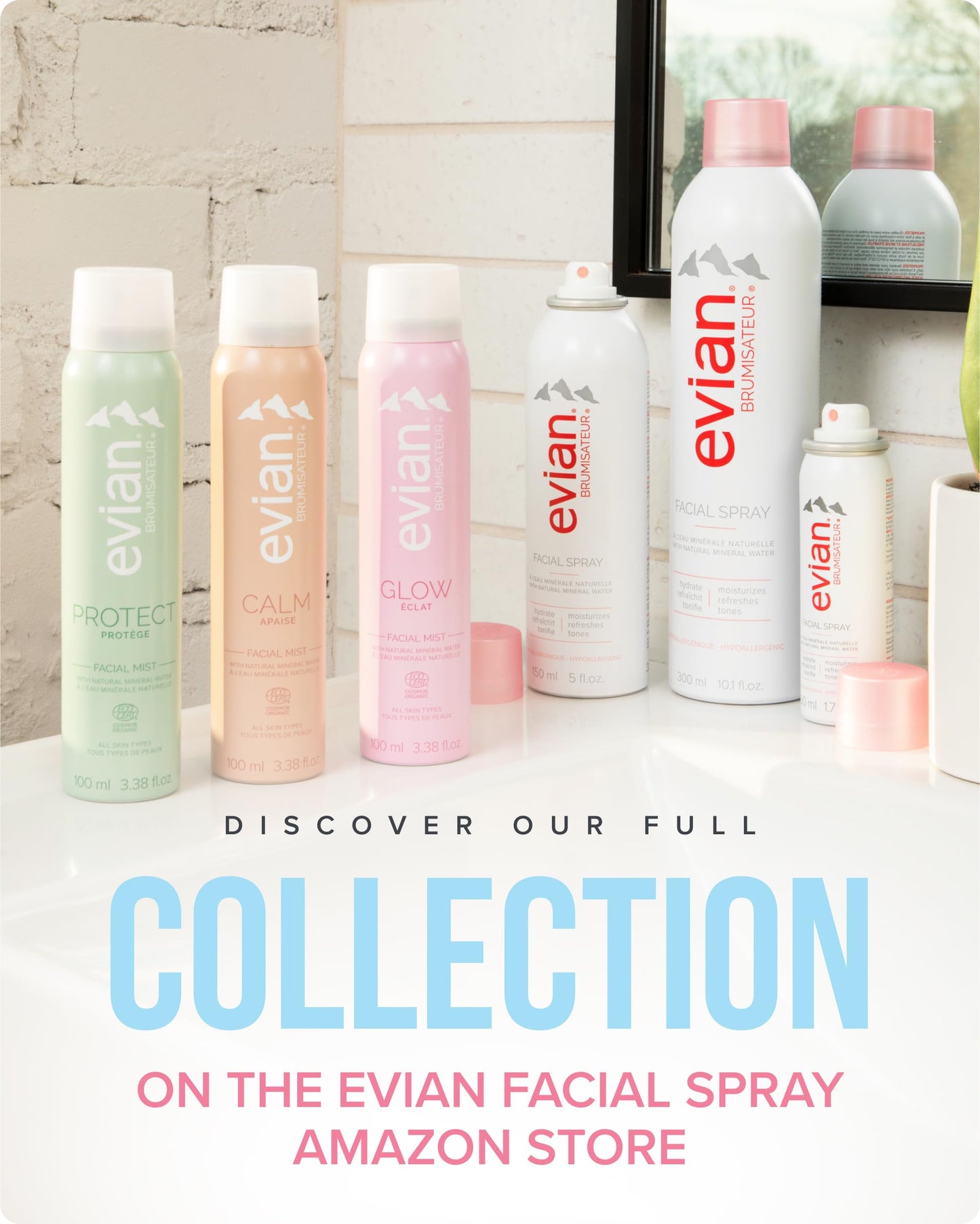 Evian Facial Spray - Hydrating Mineral Water Mist for Face & Skin - Refreshes Makeup, Sets, & Tones - Daily Skincare Essential for Hydration and Moisturizing