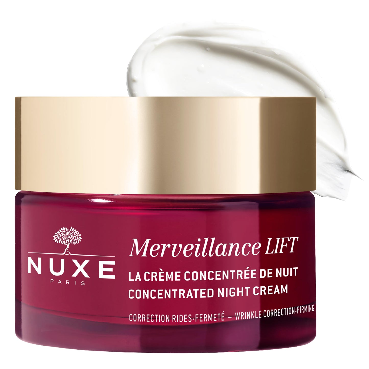 Nuxe Merveillance Lift Night Cream, Face Anti-Aging Moisturizer with Hydrating Care for Smoothing Fine Lines and Boosting Radiance, 1.7 Fl Oz