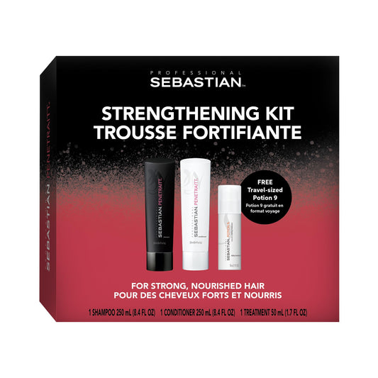 Sebastian Professional Shampoo, Conditioner 8.4 fl oz & Trial Size Potion 9 Leave-in Styling Treatment, 1.7 fl oz
