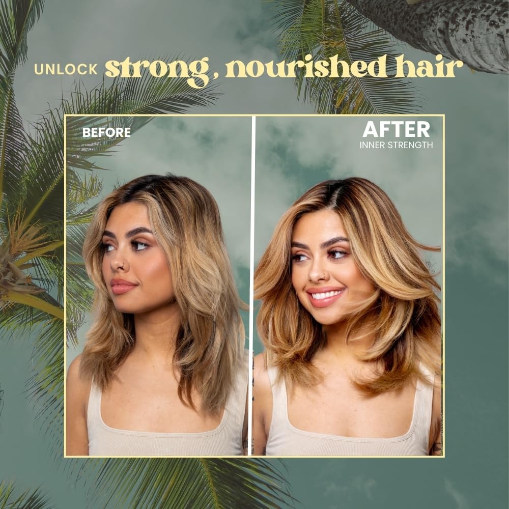 The Beachwaver Co. Inner Strength Hair Mask - Full Size (8 Oz) | Strengthening Vegan Hair Treatment Infused with Avocado Oil & Silk Amino Acids | Eliminates Frizz & Helps Repair Split Ends