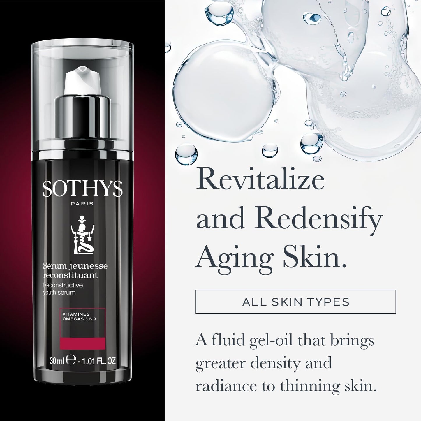 SOTHYS Reconstructive Youth Serum | Face Serum with Vitamins and Hyaluronic Acid for Anti-Aging, Wrinkle Reduction | For All Skin Types