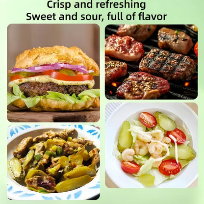 WSYLS-Crispy Kosher Dill Pickles | pickled vegetables gherkins pickles|Perfect for Burgers, Sandwiches, and Snacks | Crisp, Flavorful, and Delicious，11.64oz （330g）