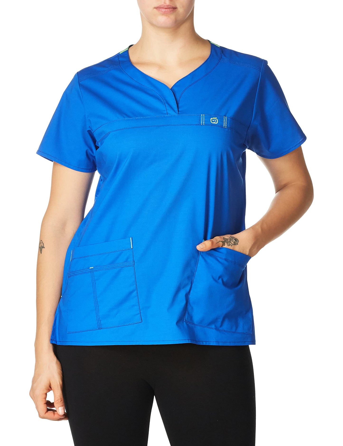 WonderWink Women's Wonderflex Patience Scrub Top, Royal, Small
