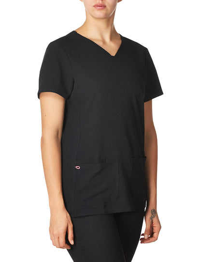 HeartSoul Women's Pitter-Pat V-Neck Scrubs Top