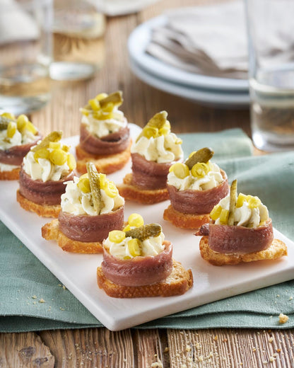 Ortiz Anchovies in Extra Virgin Olive Oil, Firm Buttery Fillets with a Rich Umami Taste, Wild Caught in Spain, Great for Pizza, Pasta and Caeser Salad, 3.3oz Glass Jar (Pack of 1)
