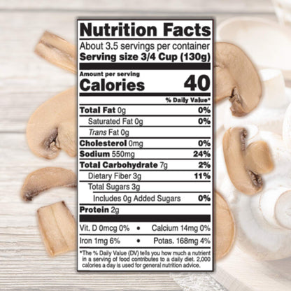 Roland Foods Button Mushrooms Pieces and Stems, Specialty Imported Food, 16 Ounce Can, Pack of 4