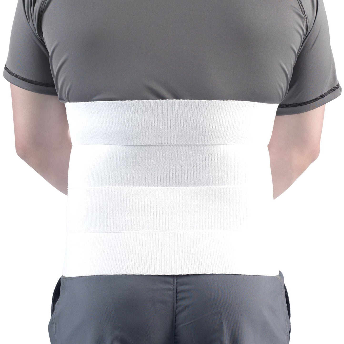 OTC Abdominal Binder, Chest Support Brace, Rib Fracture, Unisex, Four-Panel, White, Large