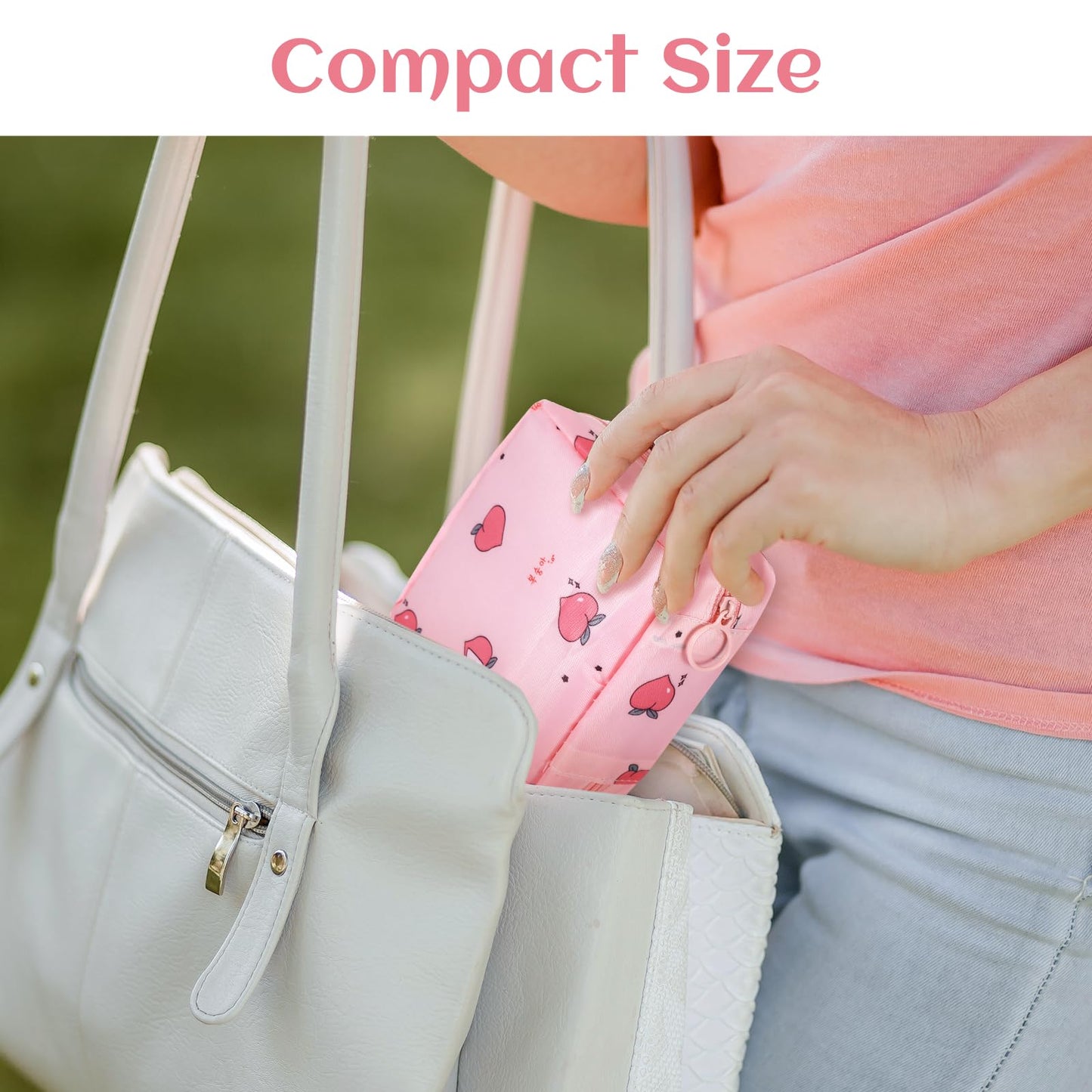 4Pcs Sanitary Napkin Storage Bag, Portable Period Bag for Teen Girls Woman, Pad Pouch Tampon for Purse, Reusable Zipper Period Pouches for Teen School Office Travel Feminine Care Organizer, Cute
