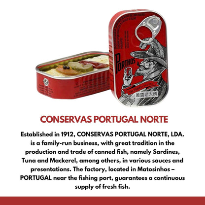 Spiced Sardines in hot olive Oil 3 tins x 125 g, Porthos / Portugal
