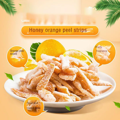 Tangerine Peel 10.6 OZ. Orange Peel Honey Tangerine Peel Casual snack snacks candied fruit dried Making tea Dried Mandarin Orange Peel Real Fruit
