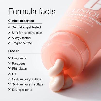 Clinique Moisture Surge Body Hydrator Lotion with Aloe Bioferment, Hyaluronic Acid + Glycerin | Hydrating, Moisturizing + Lightweight, 6.7 Fl Oz