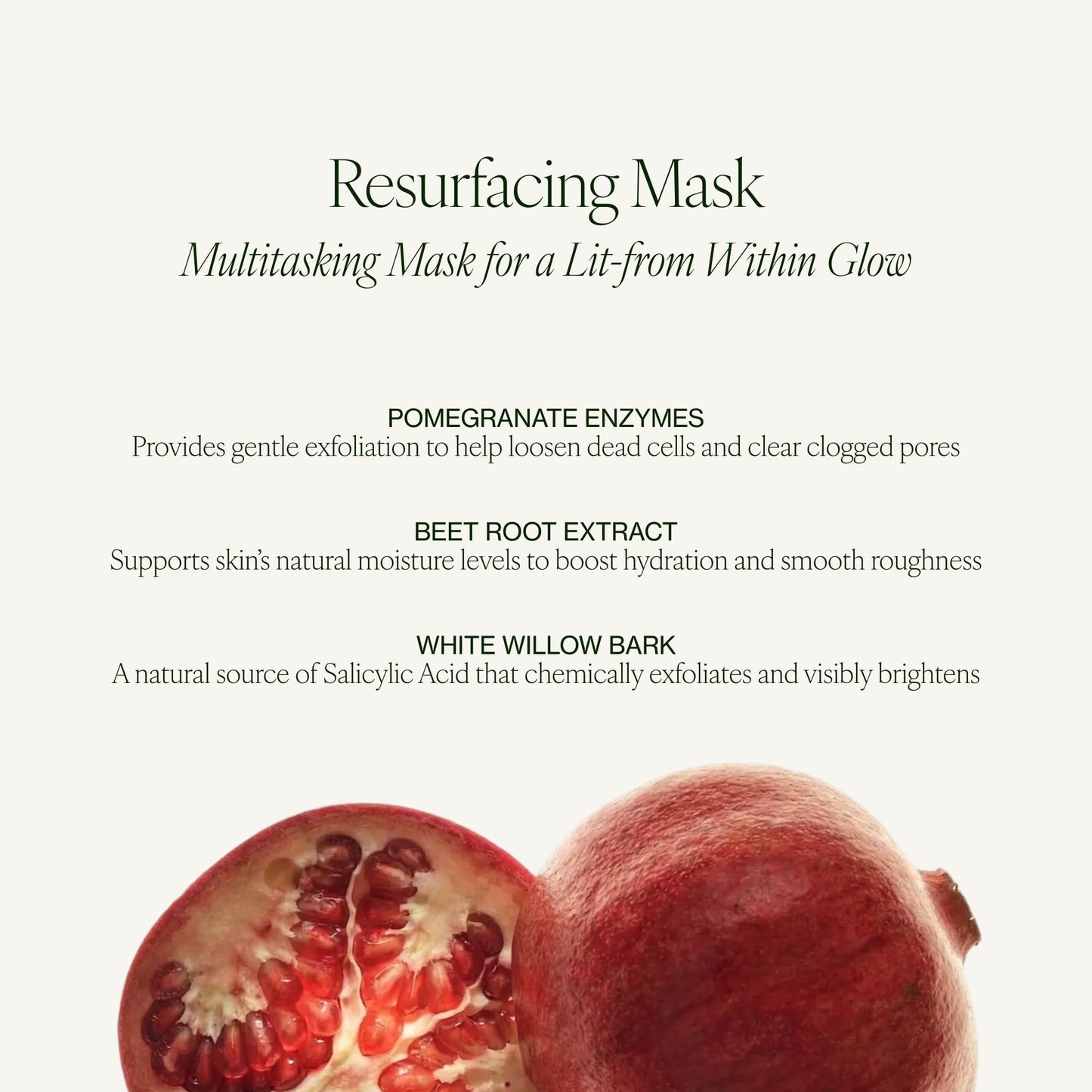 Tata Harper Resurfacing Mask, Instant Glow Face Mask, Gentle Exfoliating Face Mask, Enzyme Mask, Natural Skincare, 30ml