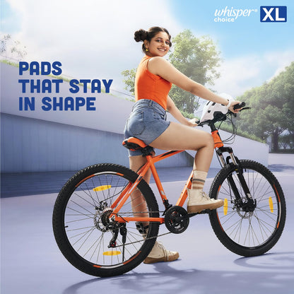Whisper Choice Sanitary Pads, 36 XL Pads, Upto 100% Stain Protection All Day, Longer Length for Better Coverage, 20% Wider Back, Dry Top Sheet, with Wings