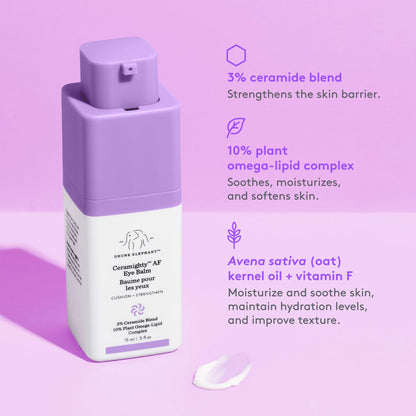 Drunk Elephant Ceramighty AF Eye Balm - Moisturizing Eye Cream - Clean Clinical Skincare