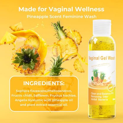 Feminine Wash & Yoni Oil & Yoni Soap Set for Women, Yoni Wash for Vaginal Ph Balance Remove Odor Moisturizing, 5.07 Feminine Wash & 1Fl.Oz Organic Essential Oil & 3.53oz Feminine Care Soap Pineapple