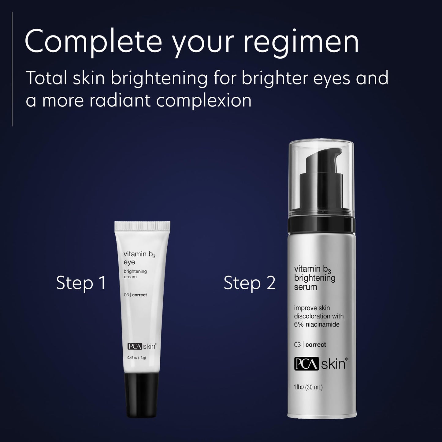 PCA SKIN Vitamin B3 Eye Brightening Cream, Eye Brightener For Bright Eyes, Dark Circles, Wrinkles, and Uneven Skin Tones, Anti Aging Eye Cream, Formulated with Niacinamide, 1 oz Tube