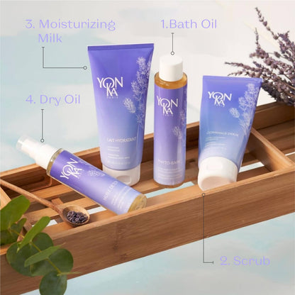 Yon-Ka French Lavender Bath Oil | Phyto Bain Relaxing and Toning Aromatherapy Oil for Dry Skin | Boosts Microcirculation for Wellness | Luxurious Provence Lavender and Rosemary | 3.38 fl oz
