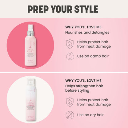 Drybar Prep Rally Prime & Prep Detangler | Nourishes Hair, Detangles with Ease, Leaves Hair Soft & Manageable, Protects Hair, Cruelty Free