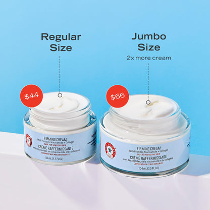 First Aid Beauty - Firming Collagen Cream with Peptides + Niacinamide, Ultra Rich Skin-plumping Moisturizer, Hydrates & Helps Visibly Firm Skin, Non-Comedogenic, Safe for Sensitive Skin, 1.7 oz