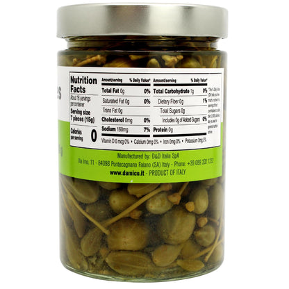 FRATELLI D'AMICO - Caperberries, Premium Qulaity, First Selection, Pickled, Capers, Family Size, 19oz (540g), NON-GMO