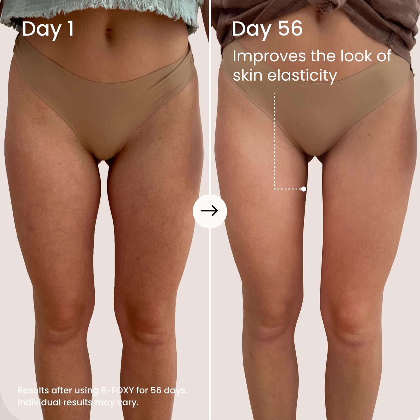 MAËLYS B-FOXY Inner Thigh Firming Cream - Skin Tightening and Firming for Women - With Nourishing Coconut Oil, Microalgae & Tapioca Starch - Body Cream for Smooth, Even, and Toned Legs (3.38 Fl Oz)