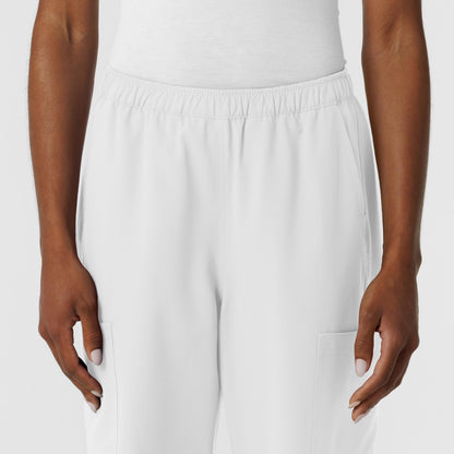 Wink NURTUR Scrubs for Women, Straight Leg Cargo Scrub Pant - White, L