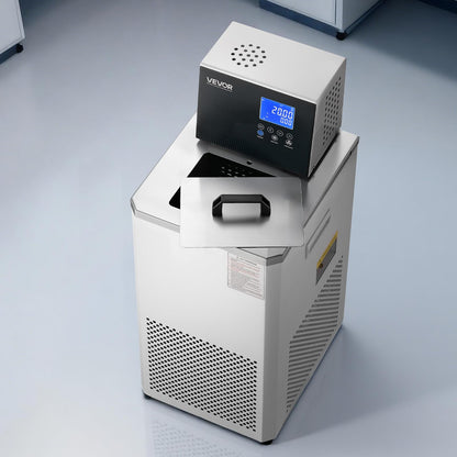VEVOR Laboratory Chiller Circulator, -30℃-100℃, 6 L Internal and External Dual Circulation, Low Temperature Cooling Liquid Circulator Pump Chiller, Recirculating Chiller Water Bath for Laboratory