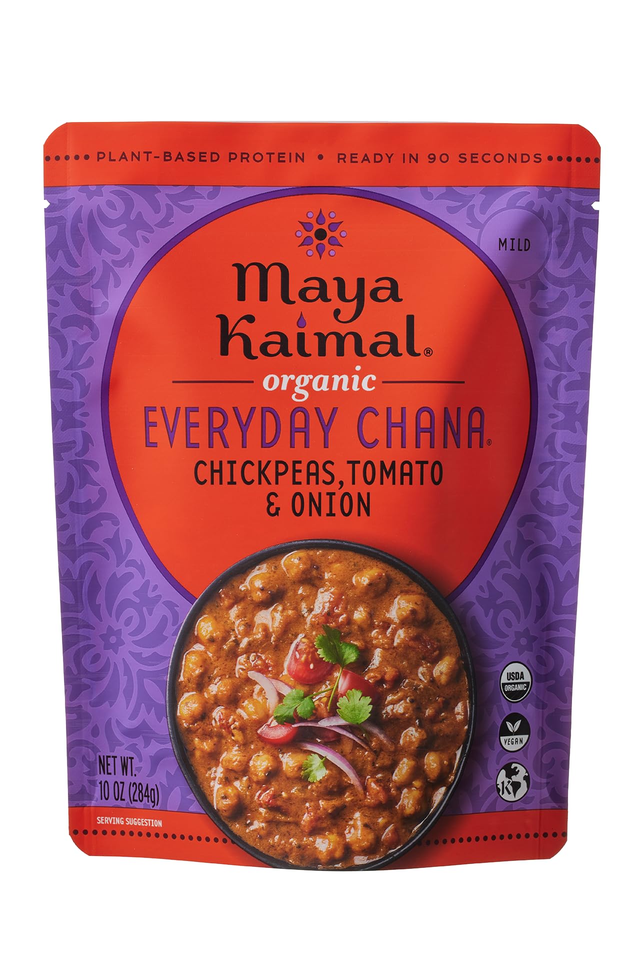 MAYA KAIMAL Organic Everyday Chana with Tomato + Onion, 10 OZ