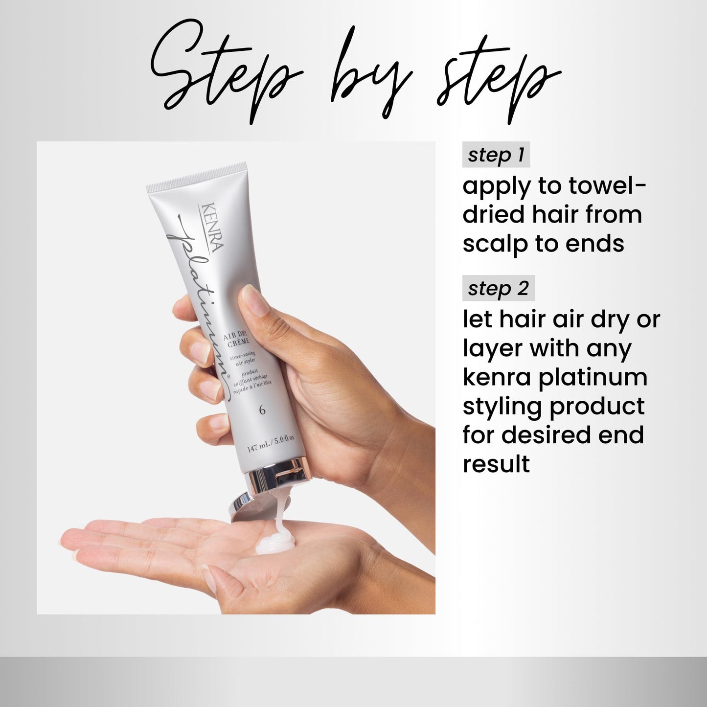 Kenra Platinum Air Dry Crème 6 | Time-Saving Air Styler | Enhances Natural Body | Tames Frizz With Delicate Hold | Natural, Product Free Finish | All Hair Types