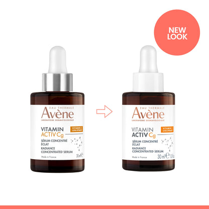 Avène Vitamin Activ Cg Radiance Concentrated Serum, Radiance Boosting Vitamin C Serum, powered by Vitamin Cg + Niacinamide + Bakuchiol, Visbily Reduce Wrinkles, Dark Spots & Fine Lines, 1 FL Oz