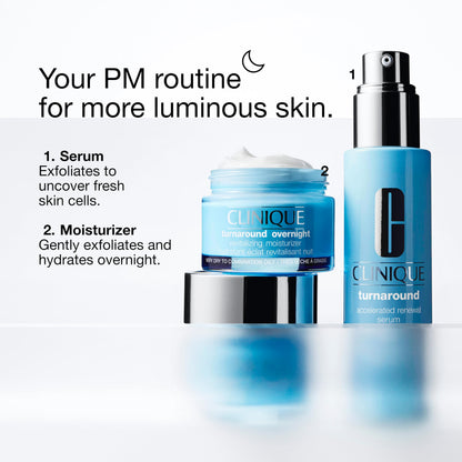 Clinique Turnaround Overnight Revitalizing Moisturizer Face Cream | Hydrating + Plumping, 1.7 Fl Oz