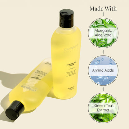 Aloette Skin Refining Toner for Face - Deep Cleansing Hydrating Facial Toner for Women & Men Rejuvenates, Nourishes & Revitalizes Skin - Gentle Skincare for Normal to Combination Skin - 8 Fl Oz