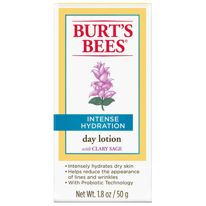 Burt's Bees Intense Hydration Day Lotion, Moisturizing Face Lotion, 1.8 Ounces