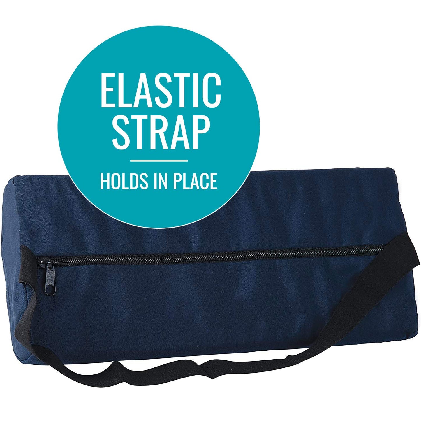 DMI Lumbar Roll Back Support Cushion Pillow, Half-Moon Size, Navy