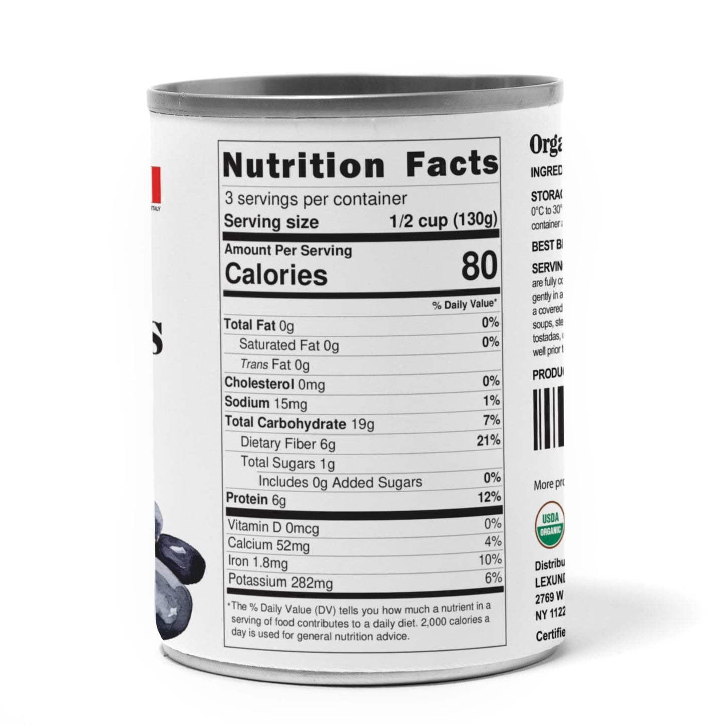 Food to Live Organic Canned Black Beans, 14 oz (Pack of 4) - Unsalted Non-GMO Frijoles Negro. Perfect for Salads, Soups, Stews. Vegan. Made in Italy