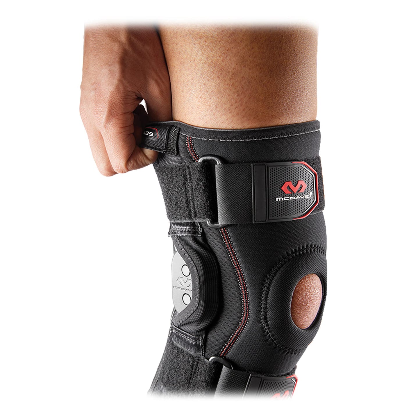 McDavid Knee Brace, Maximum Support with Polycentric Hinges & Cross Straps, Comfortable Compression & Extra Stability