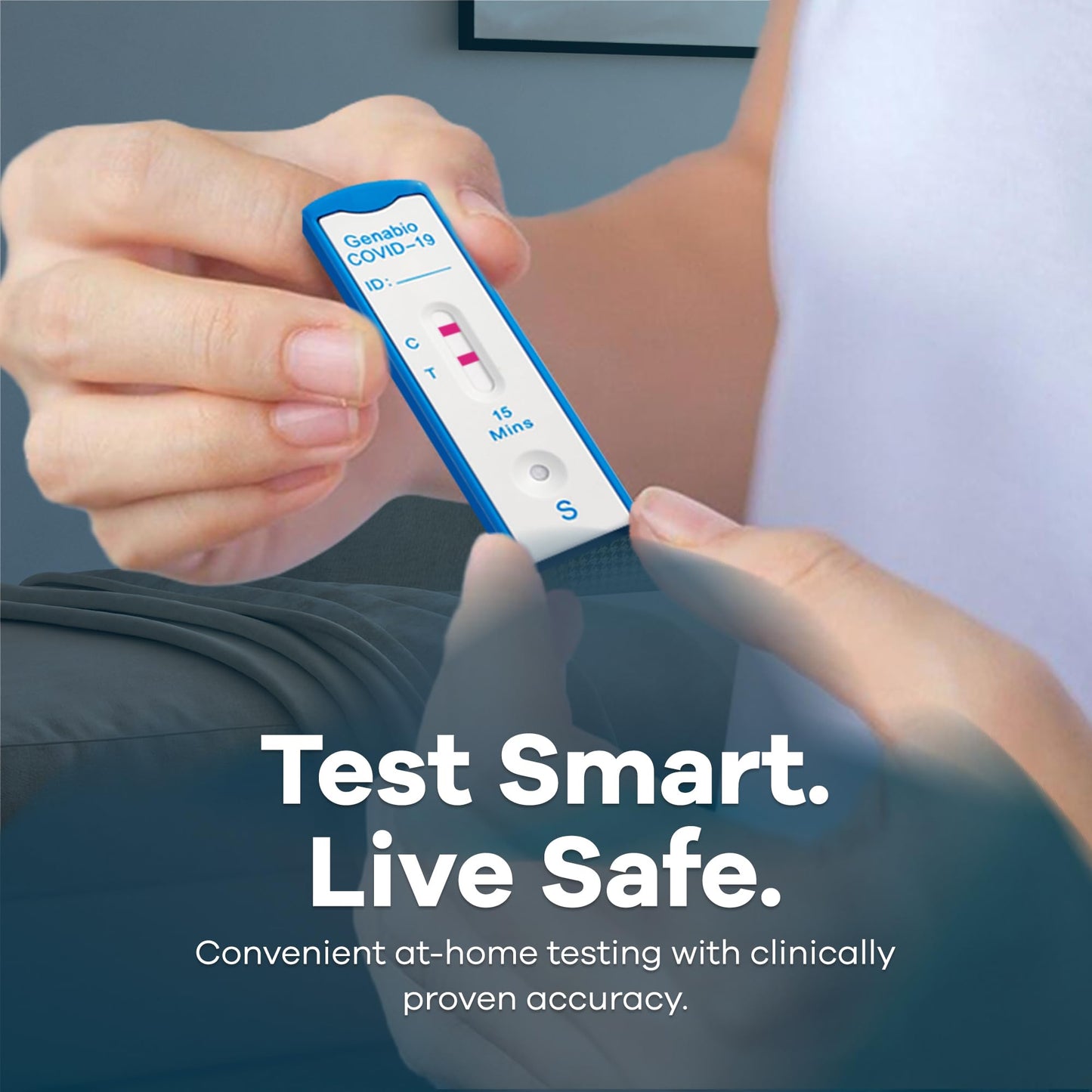 Genabio COVID-19 Antigen Rapid Self-Test Kit (2 Pack) – FDA EUA Authorized | 15-Minute At-Home Results | OTC Nasal Swab – Ages 2+ (1 Pack, 2 Tests)