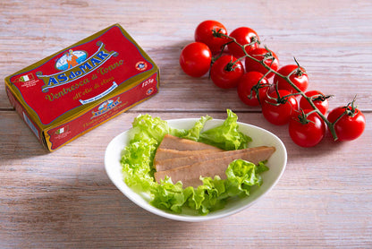 As do Mar Yellowfin Tuna Ventresca in Pure Olive Oil | 10 Pack | Imported from Italy | Wild Caught and Hand Selected | The Toro of Tuna | 100% Natural Ventresca Tuna | AsDoMar | 125 Gr. Can (4.4 oz.)