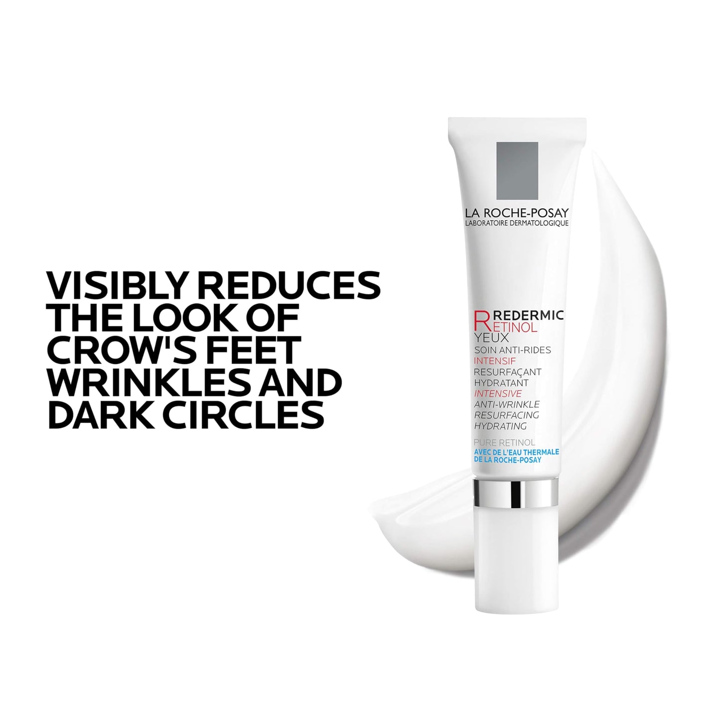 La Roche-Posay Redermic R Eyes Retinol Eye Cream, Anti-Aging Eye Cream to Reduce Wrinkles and Dark Circles With Pure Retinol and Caffeine, 0.5 Fl Oz (Pack of 1)