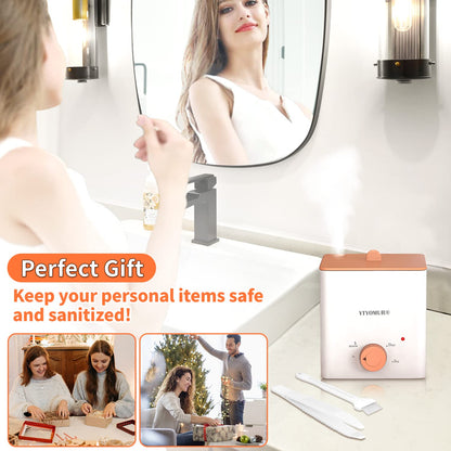 Menstrual Cup Sterilizer, Menstrual Disc Cleaner, 2 in 1 Boiling and Steaming Modes for Women Feminine Hygiene Care, One-Click Knob Timer Auto Off, with 1 Cleaning Brush & 1 Heat Resistant Clip