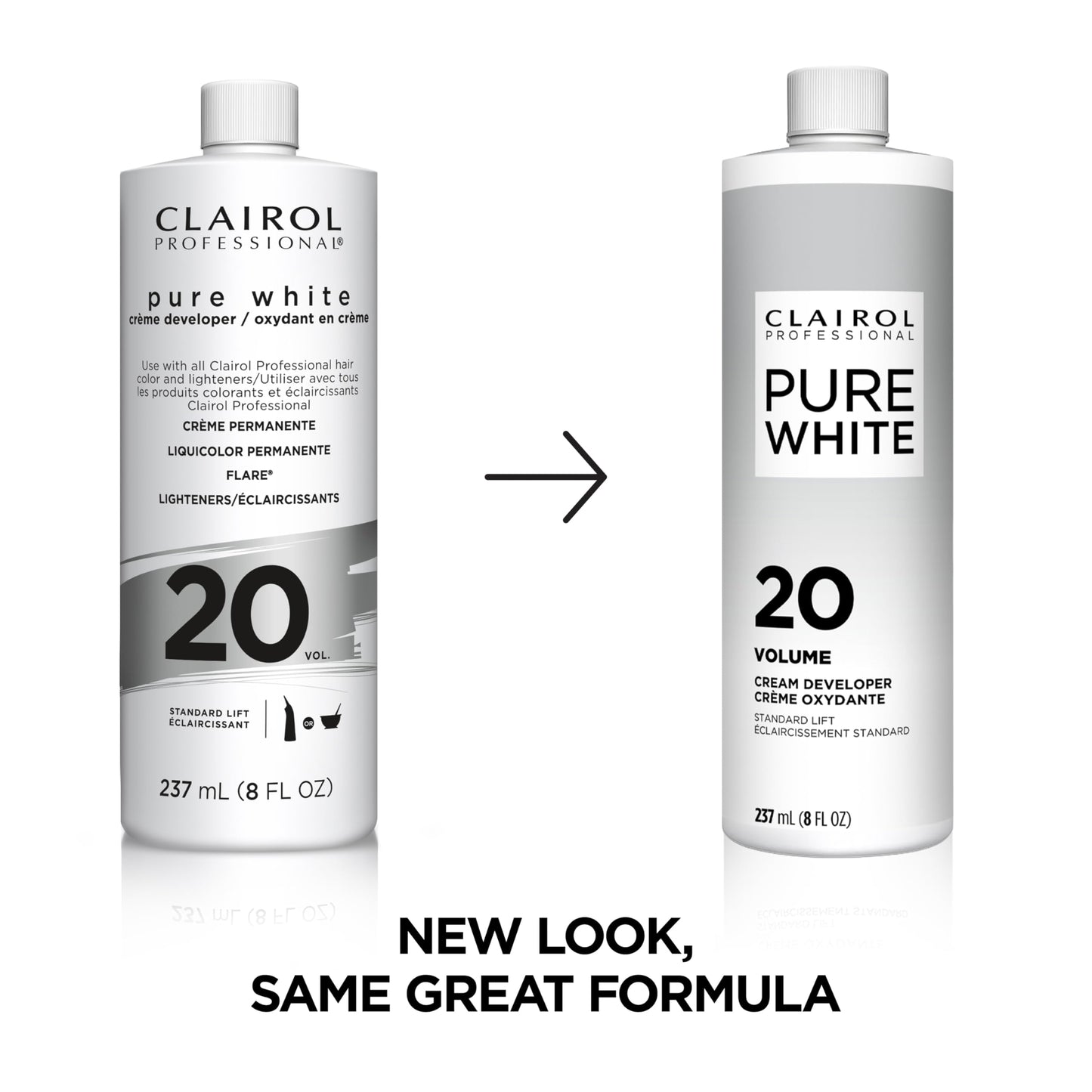 Clairol Professional Clairoxide Pure White 20 Volume Creme Developer, 8 Fl Oz (Pack of 1)