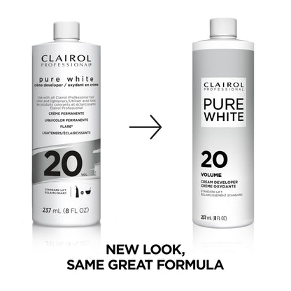 Clairol Professional Clairoxide Pure White 20 Volume Creme Developer, 8 Fl Oz (Pack of 1)
