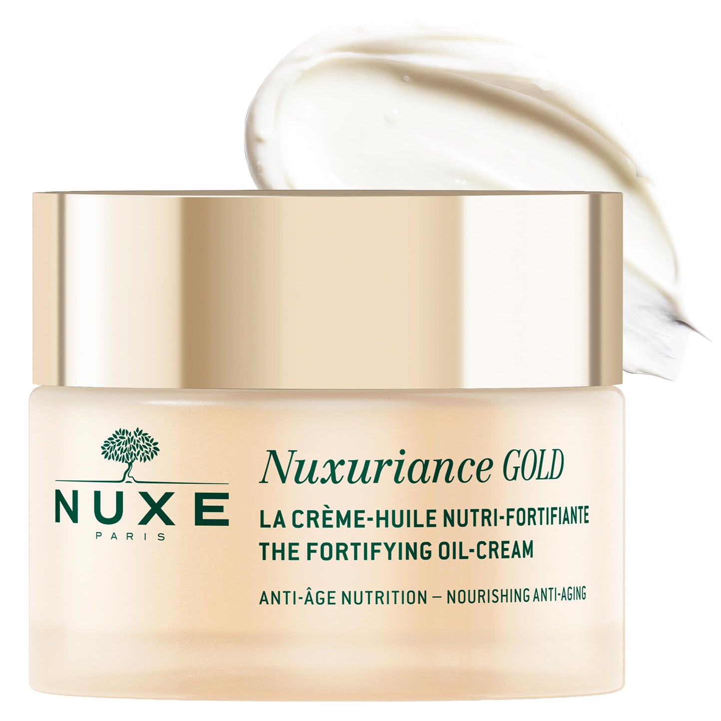 Nuxe Nuxuriance Gold Nutri-Fortifying Oil-Cream, Anti-Aging, Redensifying, Illuminating Face Moisturizer with Hyaluronic Acid & Nutri-Restorative Complex, 1.7 Fl Oz