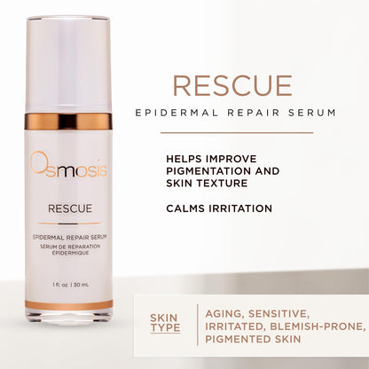 Osmosis RESCUE Epidermal Repair Facial Serum, Calms Skin Redness and Irritation To Refresh Healthy Skin For Aging, Sensitive, Blemish-Prone Skin, 1 Fl Oz